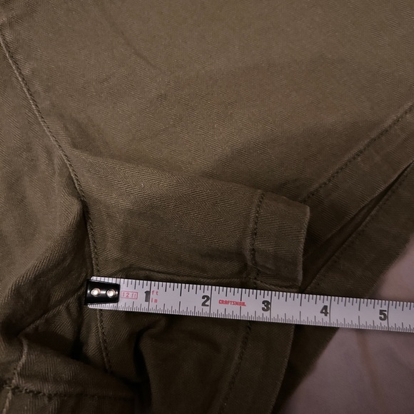 Madewell Army Green Zip-Fly mid rise hunter green shorts Size XL - Picture 6 of 11